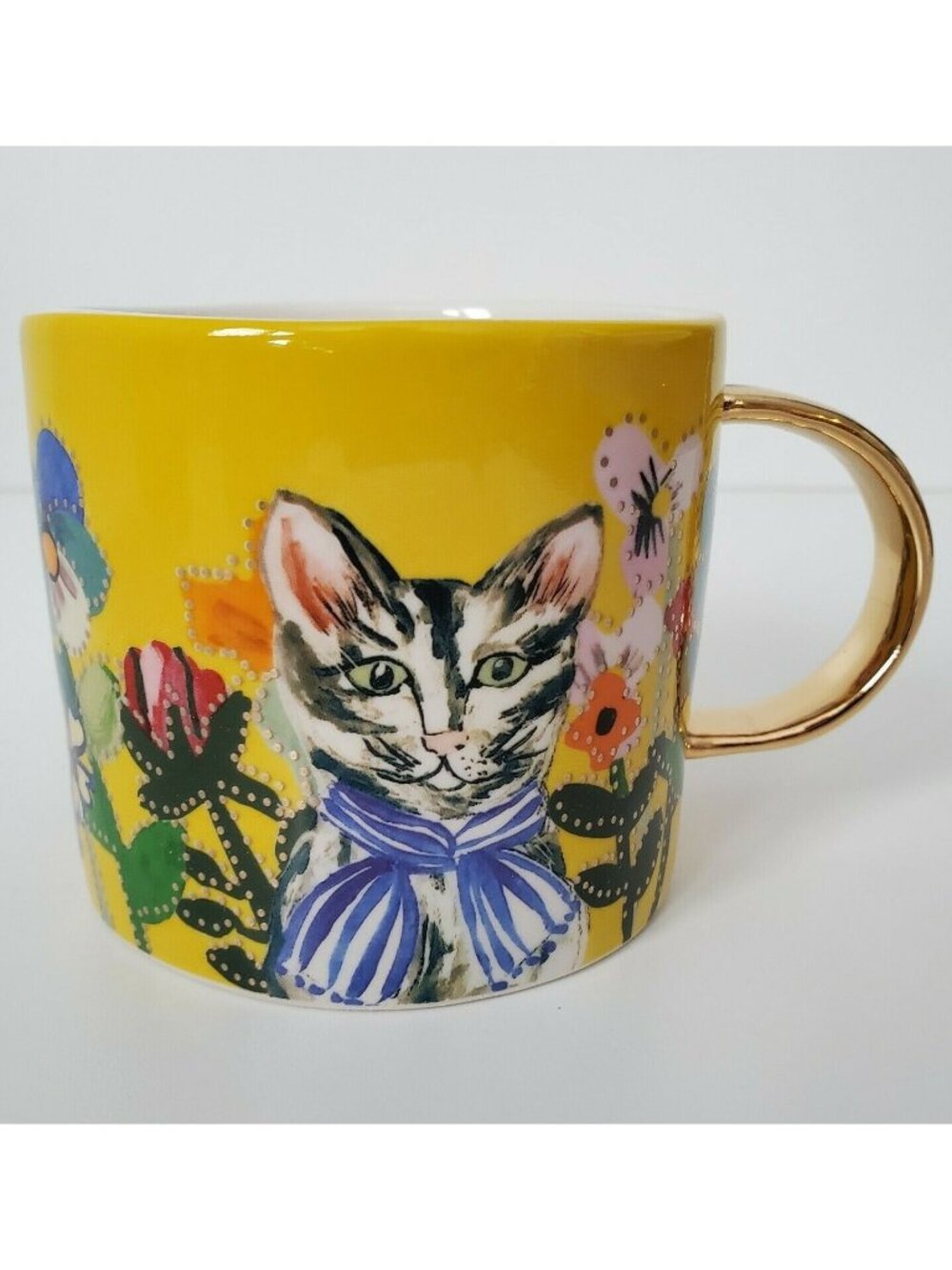 Anthropologie Francesca Kaye Feline Atelier Cat Mugs Set of 2 NEW - Picture 5 of 9